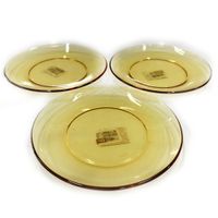 Nivalmix-Jogo-Prato-Sobremesa-18cm-Vidro-Ambar-3-Pecas-Quanhe-2400430a Nivalmix-Jogo-Prato-Sobremesa-18cm-Vidro-Ambar-3-Pecas-Quanhe-2400430a