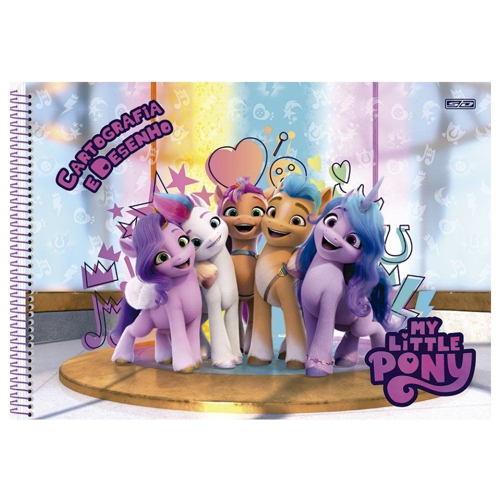 Caderno de Desenho My Little Pony - modelo 4 - São Domingos - nivalmix