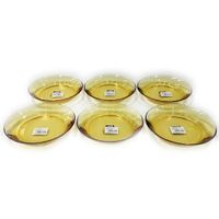 Nivalmix-Jogo-de-Prato-Fundo-19cm-6-Pecas-Vidro-Ambar-Quanhe-2400443a Nivalmix-Jogo-de-Prato-Fundo-19cm-6-Pecas-Vidro-Ambar-Quanhe-2400443a