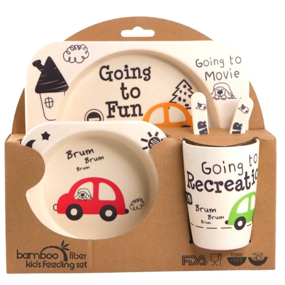 Nivalmix-Kit-Refeicao-Infantil-5PCS-Carro-Quanhe-2146774-015 Nivalmix-Kit-Refeicao-Infantil-5PCS-Carro-Quanhe-2146774-015