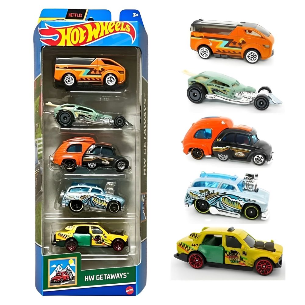 Nivalmix-Carrinhos-Hot-Wheels-HW-Getaways-1806-com-5-Carros-Mattel-682670-027-1 Nivalmix-Carrinhos-Hot-Wheels-HW-Getaways-1806-com-5-Carros-Mattel-682670-027-1