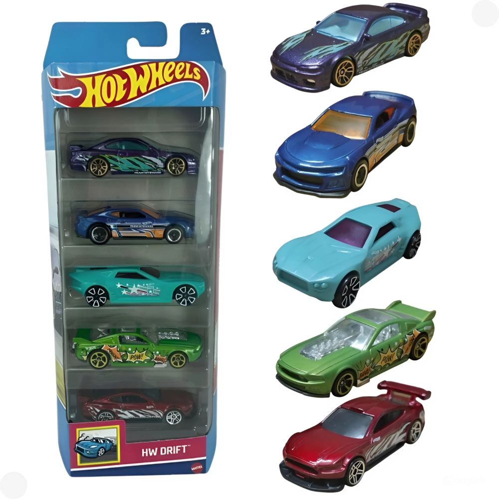 Nivalmix-Carrinhos-Hot-Wheels-HW-Drift-1806-com-5-Carros-Mattel-682670-028-1 Nivalmix-Carrinhos-Hot-Wheels-HW-Drift-1806-com-5-Carros-Mattel-682670-028-1