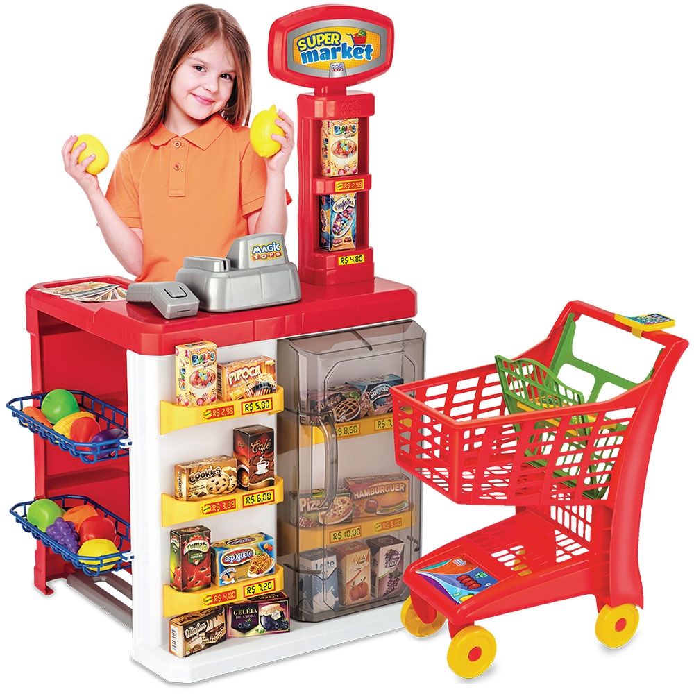Nivalmix-Mercadinho-Supermarket-com-Bip-Luz-8039-Vermelho-Magic-Toys-2460243-1 Nivalmix-Mercadinho-Supermarket-com-Bip-Luz-8039-Vermelho-Magic-Toys-2460243-1