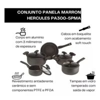 Nivalmix-Conjunto-de-Panela-5-Pecas-Soft-Touch-Marrom-Hercules-2467003-5 Nivalmix-Conjunto-de-Panela-5-Pecas-Soft-Touch-Marrom-Hercules-2467003-5