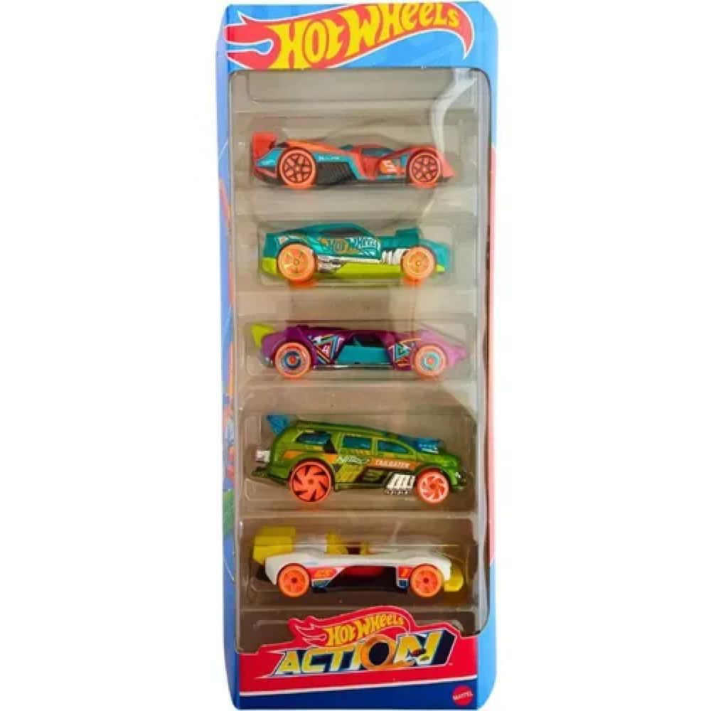 Nivalmix-Carrinhos-Hot-Wheels-HW-Action-com-5-Carros-1806-Mattel-682670-030 Nivalmix-Carrinhos-Hot-Wheels-HW-Action-com-5-Carros-1806-Mattel-682670-030