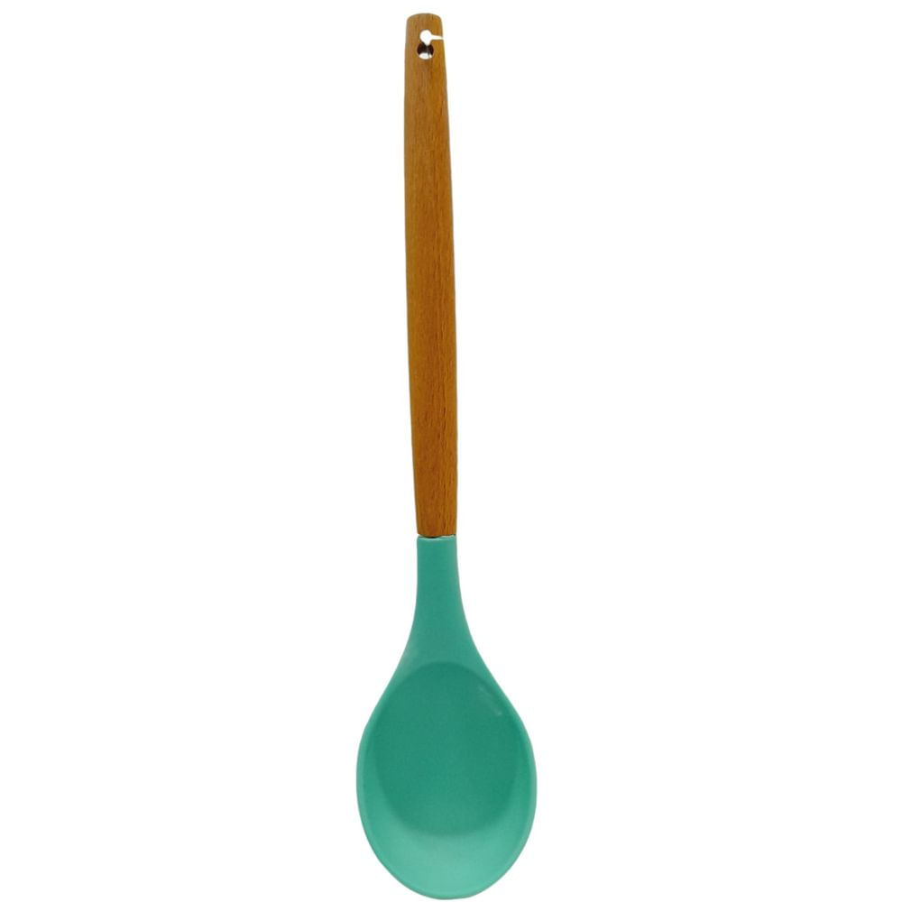 Nivalmix-Colher-de-Silicone-Cabo-Madeira-32cm-Verde-Quanhe-2490052 Nivalmix-Colher-de-Silicone-Cabo-Madeira-32cm-Verde-Quanhe-2490052
