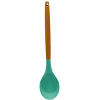 Nivalmix-Colher-de-Silicone-Cabo-Madeira-32cm-Verde-Quanhe-2490052 Nivalmix-Colher-de-Silicone-Cabo-Madeira-32cm-Verde-Quanhe-2490052