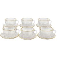 Nivalmix-Conjunto-de-Xicaras-de-Cha-230ml-6-Pcs-Borda-Dourada-Quanhe-2491040