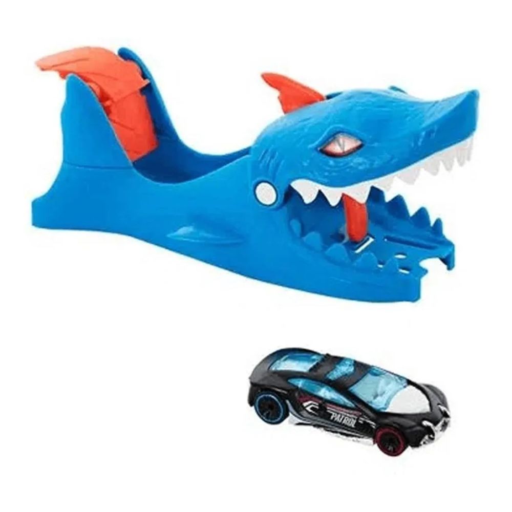 Nivalmix-Hot-Wheels-City-Lancador-Tubarao-Azul-Com-Carrinho-Mattel-2393150 Nivalmix-Hot-Wheels-City-Lancador-Tubarao-Azul-Com-Carrinho-Mattel-2393150