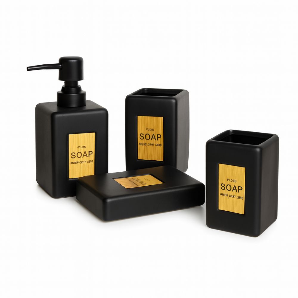 Nivalmix-Kit-Bancada-de-Banheiro-Ceramica-4-Pecas-Preto-Quanhe-2491287-001 Nivalmix-Kit-Bancada-de-Banheiro-Ceramica-4-Pecas-Preto-Quanhe-2491287-001