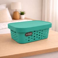 Nivalmix-Cesto-Organizador-com-Tampa-2,6L-Azul-Tiffany-145-Mixxnova-2497280-2